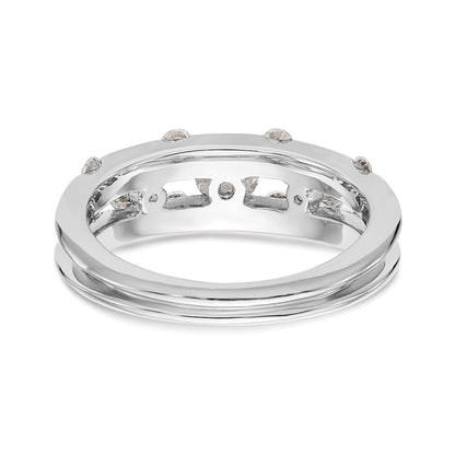 1.00ct. CZ Solid Real 14K White Gold Wedding Band Ring