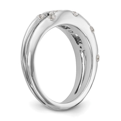 1.00ct. CZ Solid Real 14K White Gold Wedding Band Ring