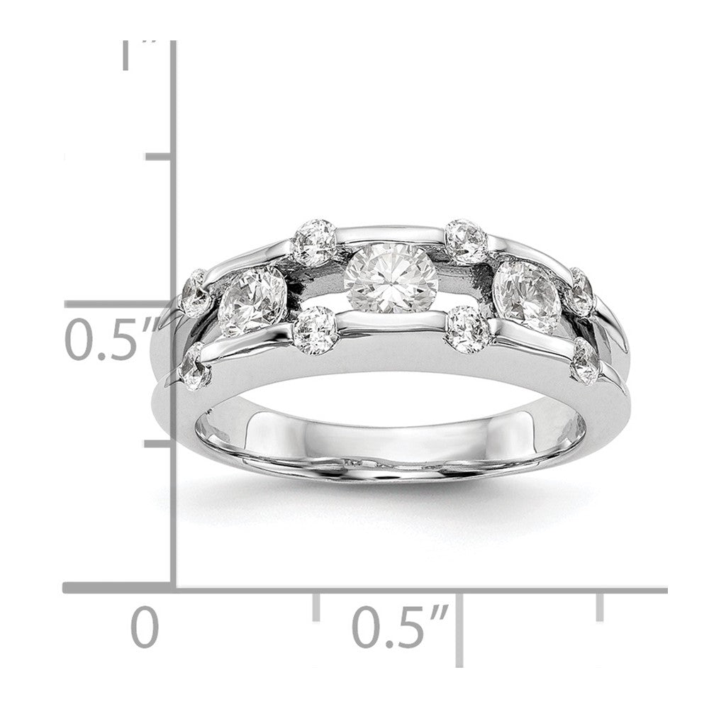 1.00ct. CZ Solid Real 14K White Gold Wedding Band Ring