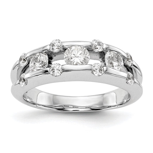 1.00ct. CZ Solid Real 14K White Gold Wedding Band Ring