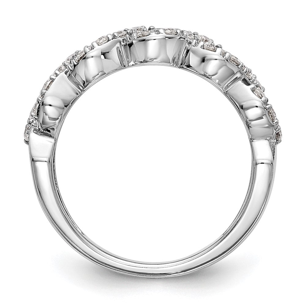 0.51ct. CZ Solid Real 14K White Gold Wedding Band Ring