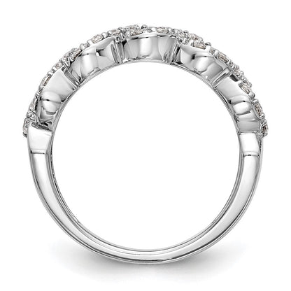 0.51ct. CZ Solid Real 14K White Gold Wedding Band Ring