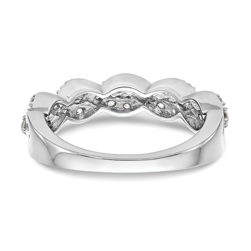 0.51ct. CZ Solid Real 14K White Gold Wedding Band Ring