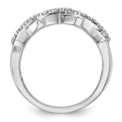 0.72ct. CZ Solid Real 14K White Gold Wedding Band Ring