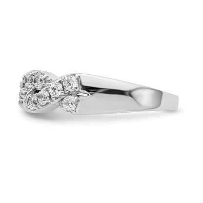 0.72ct. CZ Solid Real 14K White Gold Wedding Band Ring
