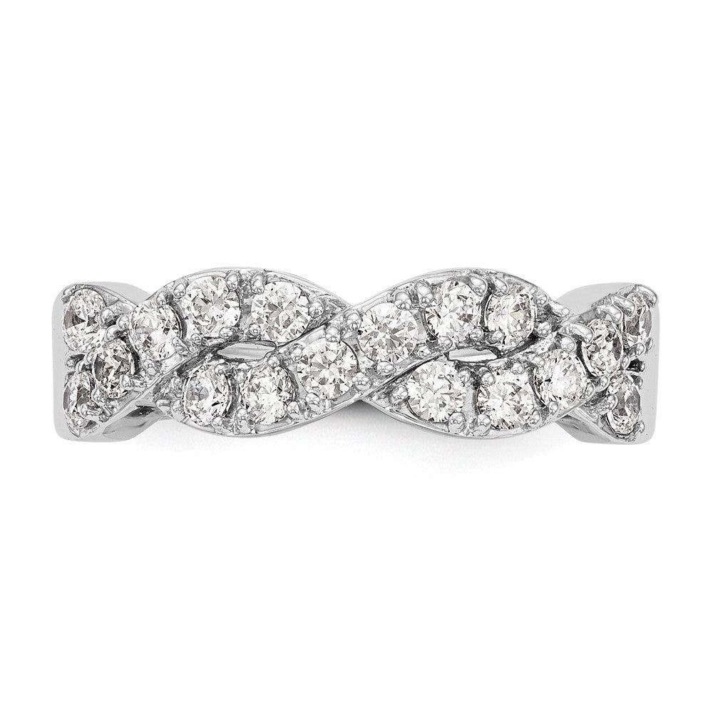 0.72ct. CZ Solid Real 14K White Gold Wedding Band Ring