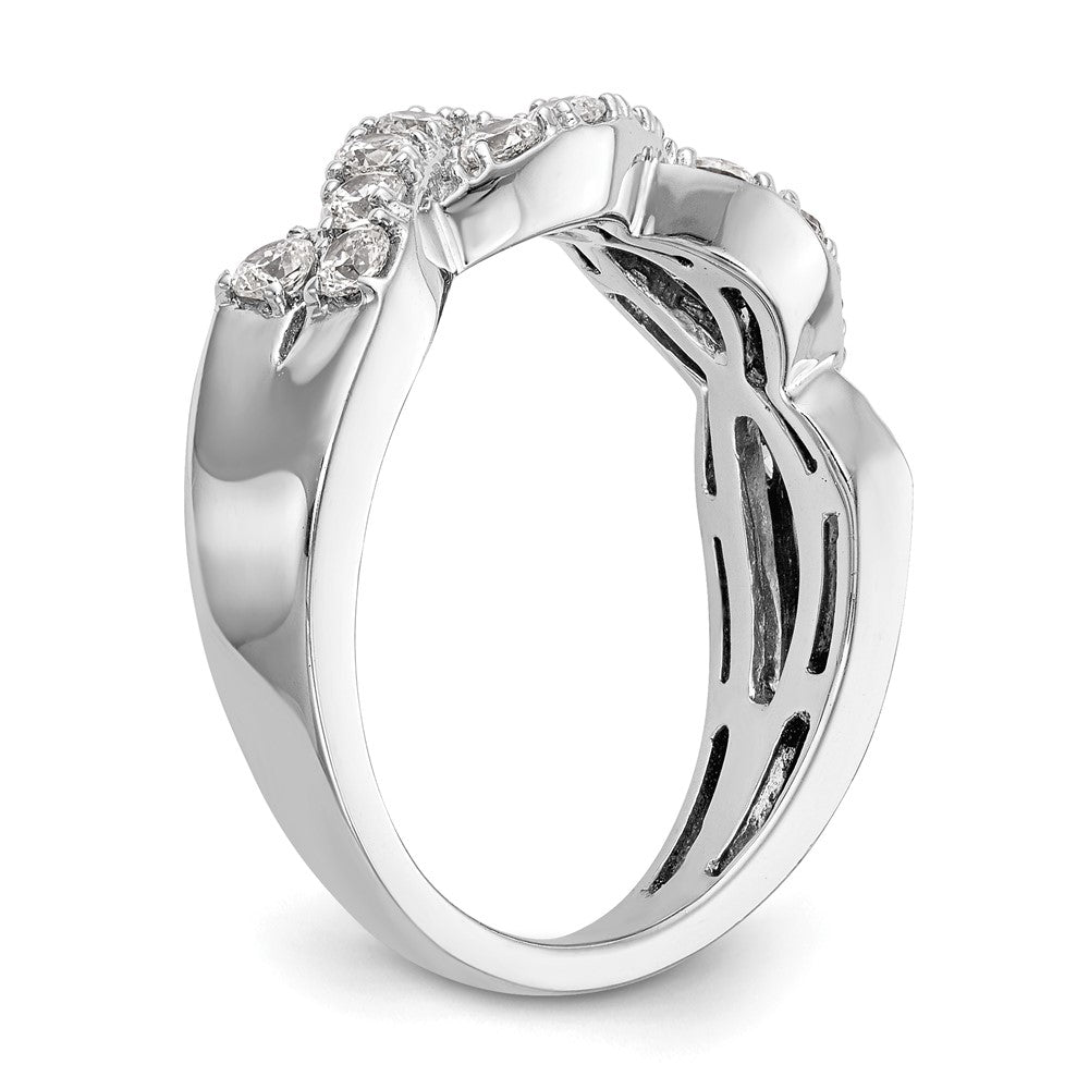 0.72ct. CZ Solid Real 14K White Gold Wedding Band Ring