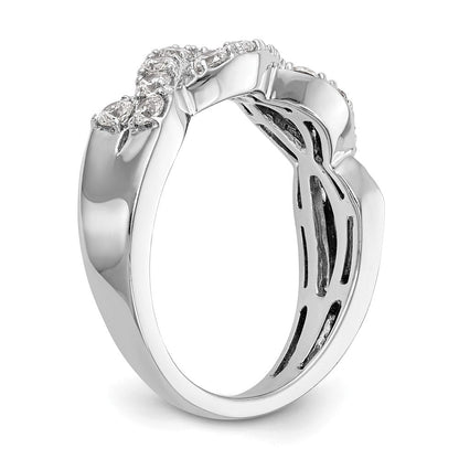0.72ct. CZ Solid Real 14K White Gold Wedding Band Ring