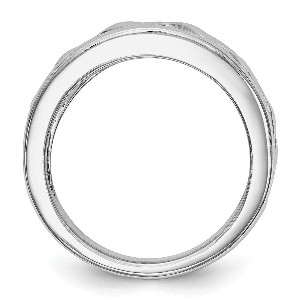 0.55ct. CZ Solid Real 14K White Gold Wedding Band Ring