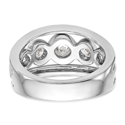 0.55ct. CZ Solid Real 14K White Gold Wedding Band Ring