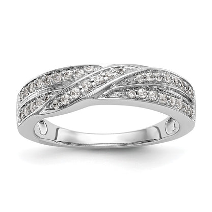 0.25ct. CZ Solid Real 14K White Gold Wedding Band Ring