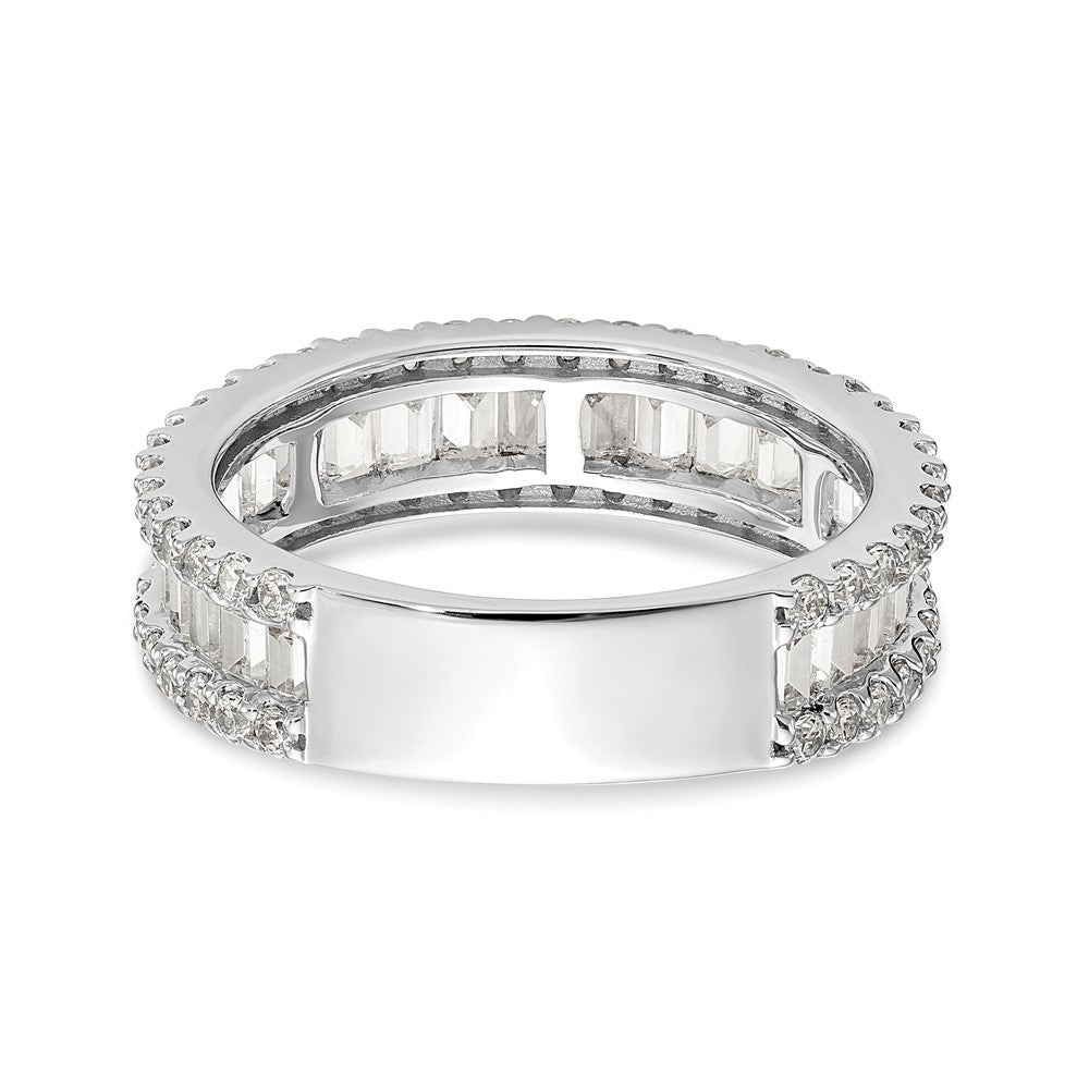 1.50ct. CZ Solid Real 14K White Gold Wedding Band Ring
