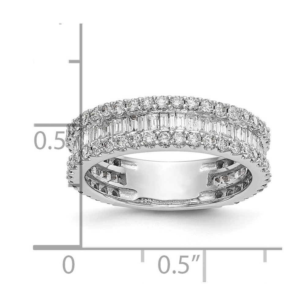 1.50ct. CZ Solid Real 14K White Gold Wedding Band Ring
