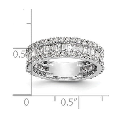1.50ct. CZ Solid Real 14K White Gold Wedding Band Ring