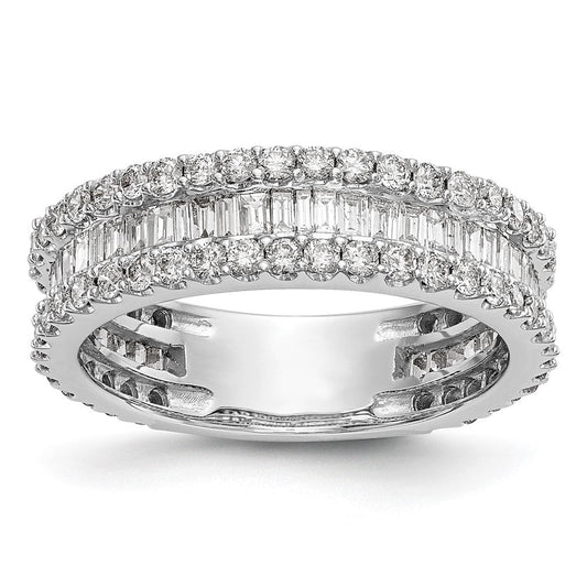 1.50ct. CZ Solid Real 14K White Gold Wedding Band Ring