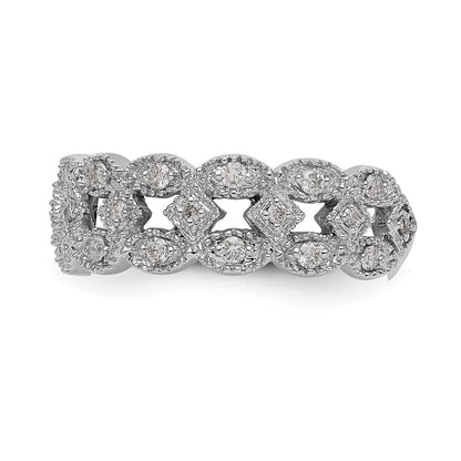 0.50ct. CZ Solid Real 14K White Gold Wedding Band Ring