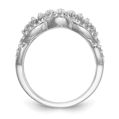 1.02ct. CZ Solid Real 14K White Gold Wedding Band Ring