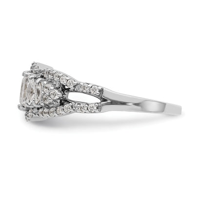 1.02ct. CZ Solid Real 14K White Gold Wedding Band Ring