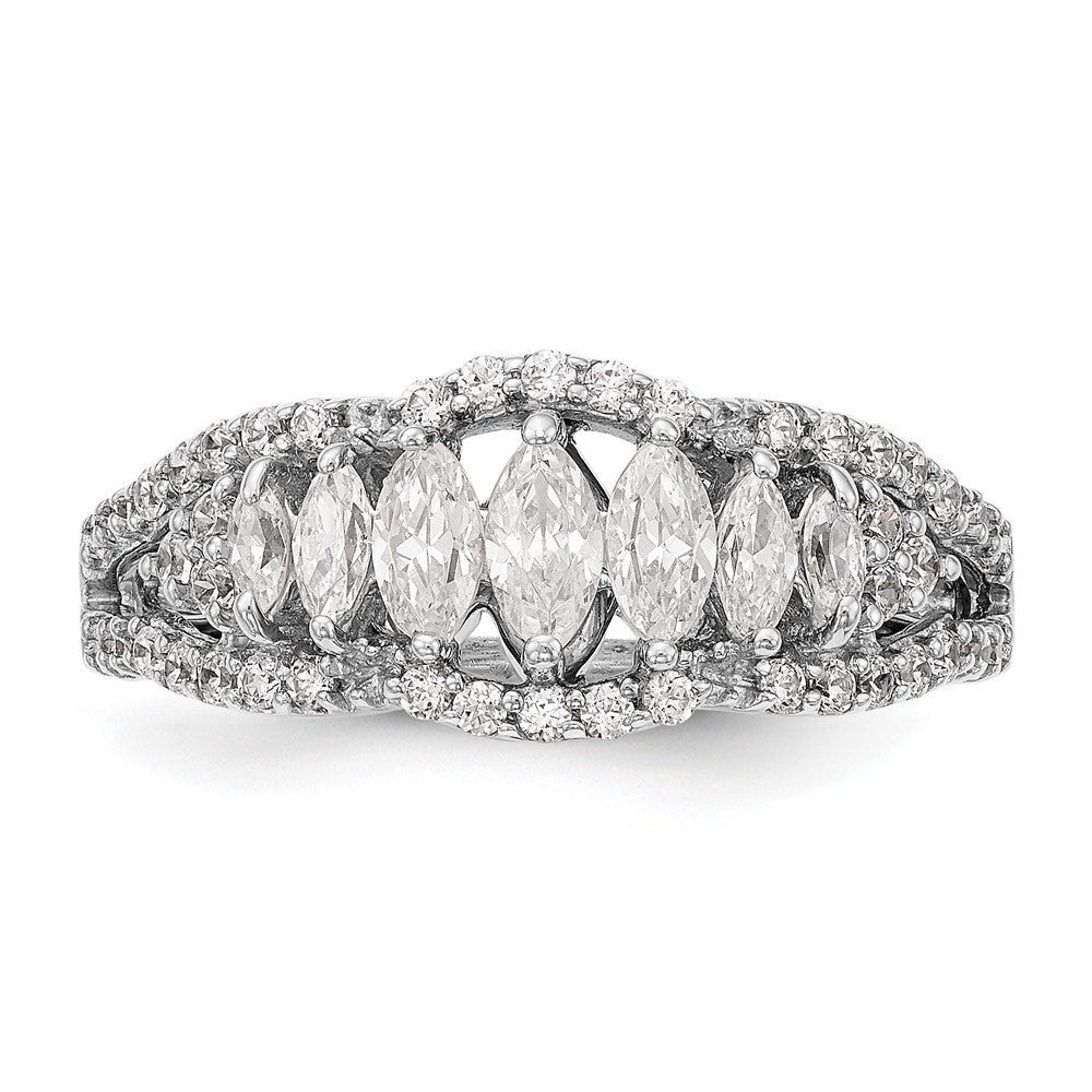 1.02ct. CZ Solid Real 14K White Gold Wedding Band Ring