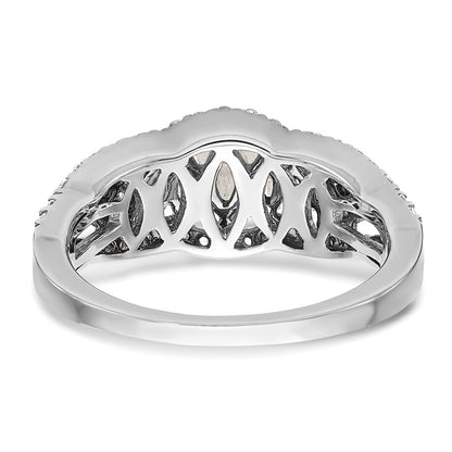 1.02ct. CZ Solid Real 14K White Gold Wedding Band Ring