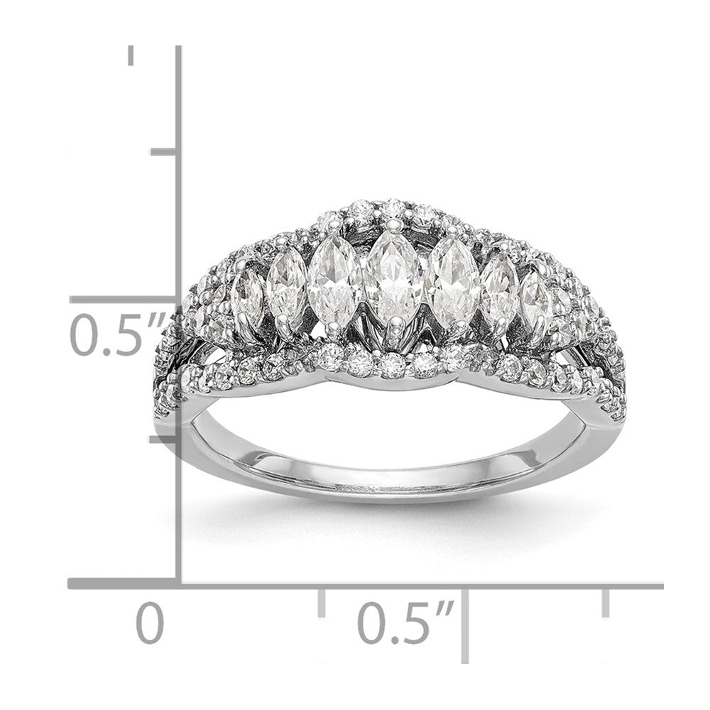 1.02ct. CZ Solid Real 14K White Gold Wedding Band Ring
