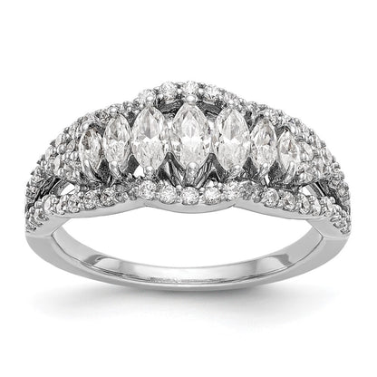 1.02ct. CZ Solid Real 14K White Gold Wedding Band Ring