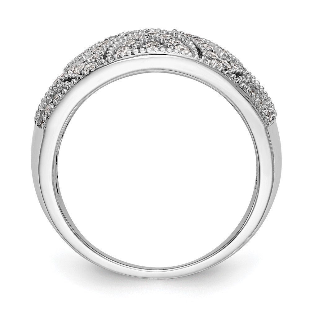 0.50ct. CZ Solid Real 14K White Gold Wedding Band Ring