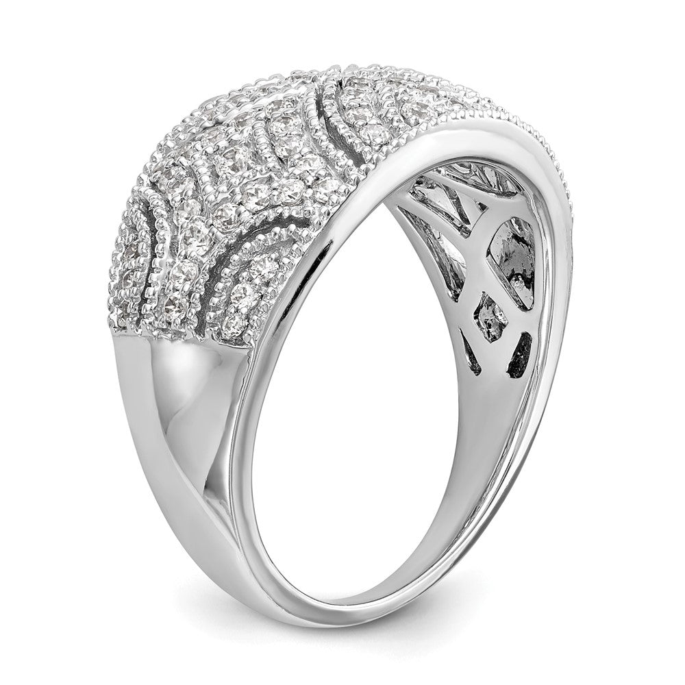 0.50ct. CZ Solid Real 14K White Gold Wedding Band Ring