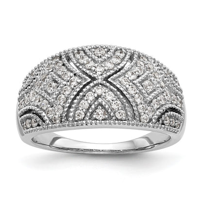 0.50ct. CZ Solid Real 14K White Gold Wedding Band Ring