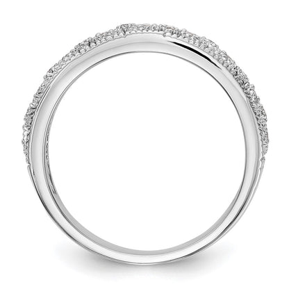 0.13ct. CZ Solid Real 14K White Gold Wedding Band Ring