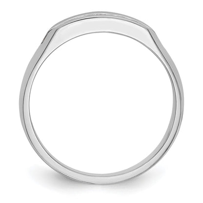 14K White Gold True Origin Men'S 1/3 Carat Lab Grown Diamond Vs Def Five Stone Channel Band