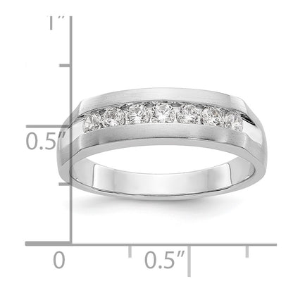 14K White Gold Lab Grown Diamond VS/SI+ G+ Men's Band Ring