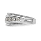 14k White Gold 1 Ct. Lab Grown Diamond VS/SI+ G+ Seven Stone Men's Ring