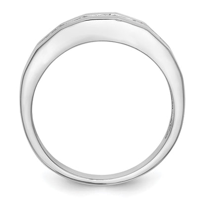 14k White Gold 1/3 Ct. Lab Grown Diamond VS/SI+ G+ Complete Men's Band