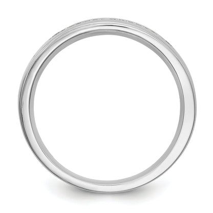 14K White Gold True Origin Men'S 1/3 Carat Lab Grown Diamond Vs Def Channel Band