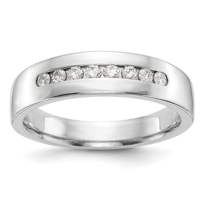 14K White Gold True Origin Men'S 1/3 Carat Lab Grown Diamond Vs Def Channel Band