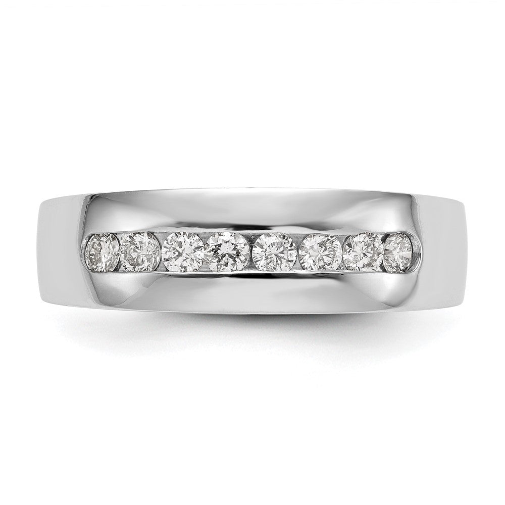 14k White Gold 1/2 Ct. Lab Grown Diamond VS/SI+ G+ Men's Band Ring