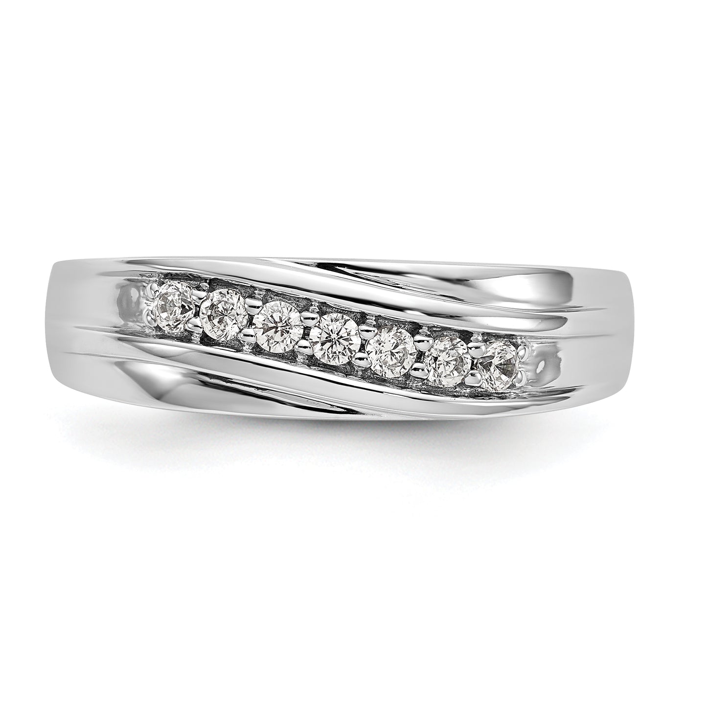 14k White Gold 1/4 Ct. Lab Grown Diamond VS/SI+ G+ Men's Ring