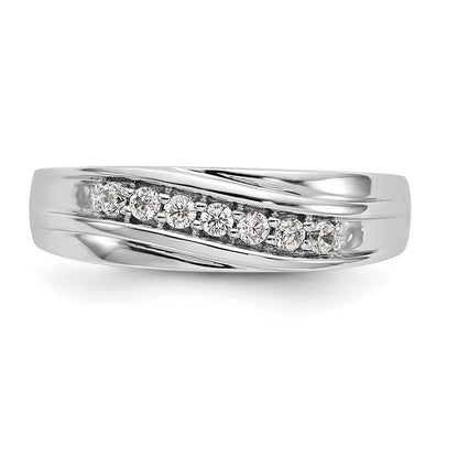 14k White Gold 1/4 Ct. Lab Grown Diamond VS/SI+ G+ Complete Men's Ring