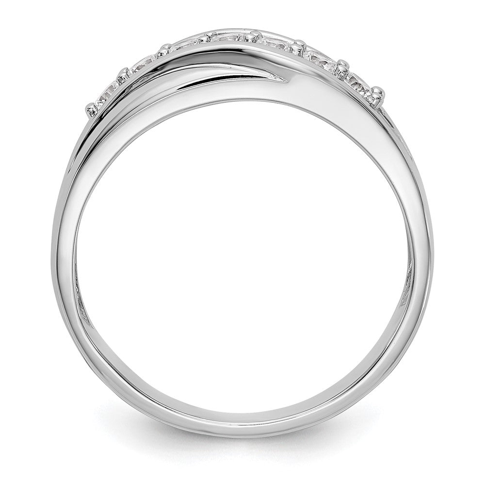 14k White Gold 7-Stone 1/2 carat Diamond Complete Mens Band