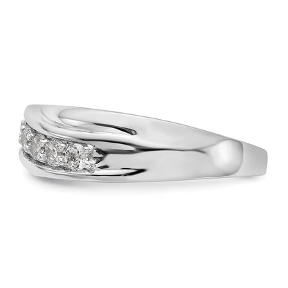 14k White Gold 7-Stone 1/2 carat Diamond Complete Mens Band