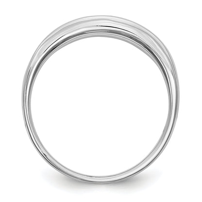 14K White Gold 1/4 Carat Diamond Complete Men'S Channel Band