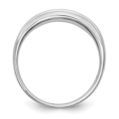14K White Gold 1/4 Carat Diamond Complete Men'S Channel Band