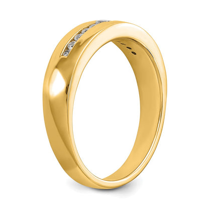 14k Yellow Gold Lab Grown Diamond VS/SI+ G+ Men's Band Ring