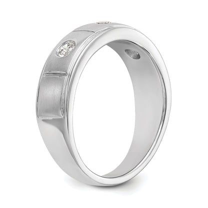 14K White Gold True Origin Men'S 1/3 Carat Lab Grown Diamond Vs/Si D E F Band