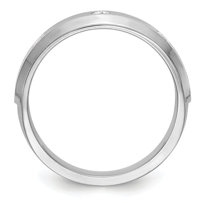 14K White Gold True Origin Men'S 1/6 Carat Lab Grown Diamond Vs D E F Band