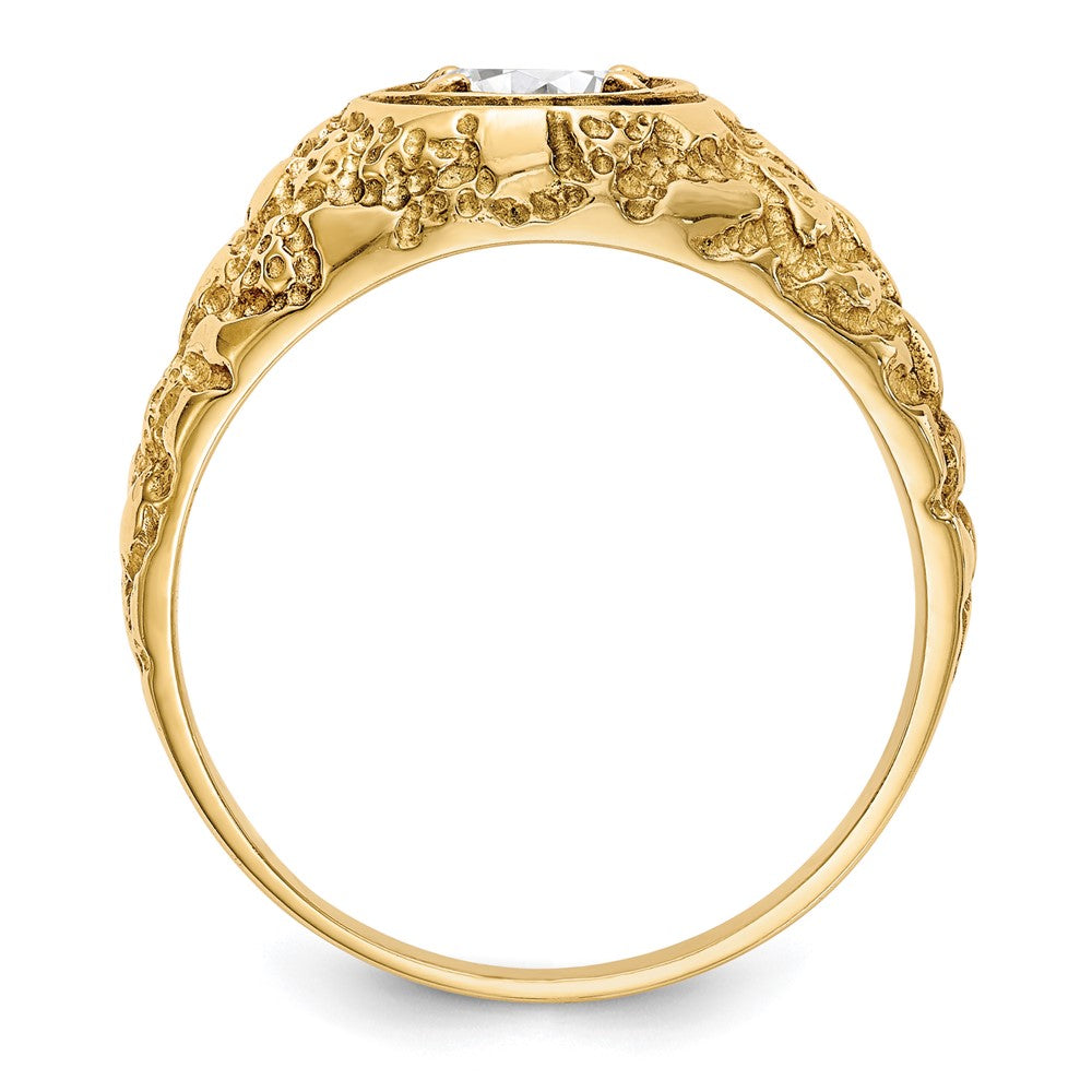 14K Yellow Gold Ibgoodman 7/8 Carat Lab Grown Diamond Vs/Si+ G+ Complete Men'S Ring