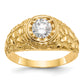 14k Yellow Gold 7/8 Ct. Lab Grown Diamond VS/SI+ G+ Men's Ring