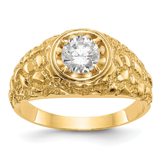 14k Yellow Gold 7/8 Ct. Lab Grown Diamond VS/SI+ G+ Men's Ring