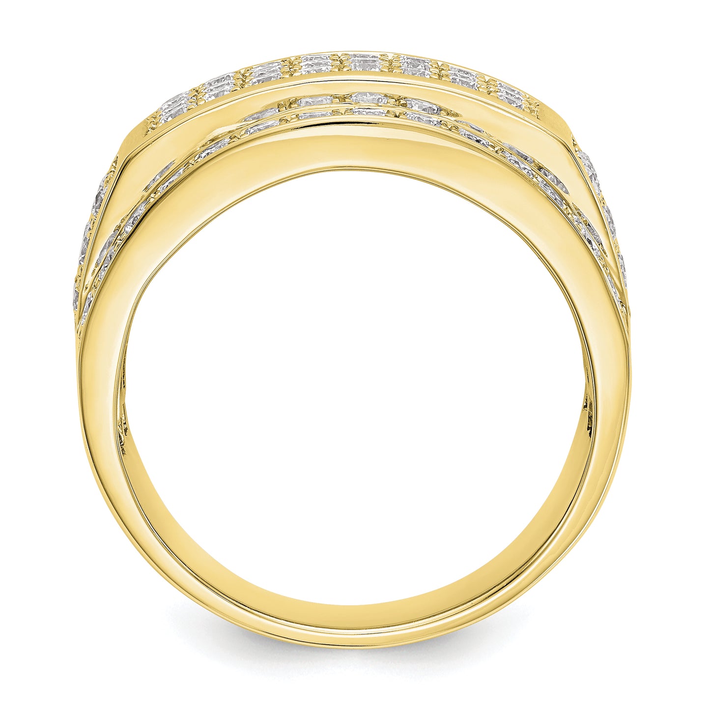 10k Yellow Gold 2 Ct. Lab Grown Diamond VS/SI+ G+ Men's Ring